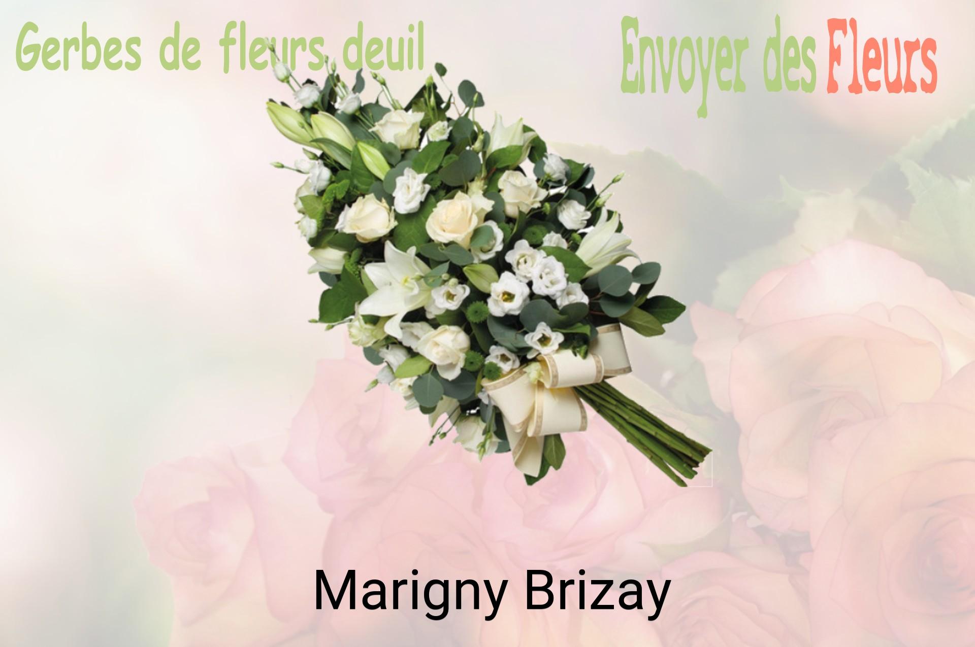 Gerbe de fleurs de deuil livrée à Marigny-Brizay